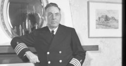 Historic merchant marine officer poses in uniform, reflecting maritime heritage and the legacy of seafaring service.