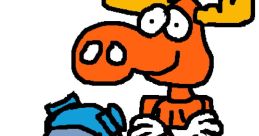 Mr. Peabody with Rocky, the adventurous moose, showcasing their timeless humor and charm from the classic cartoon series.