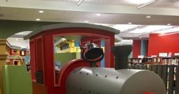 Train approaching Library