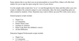 Radio announcement Library