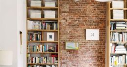 Brick wall Library The echoing clang of hammers hitting bricks echoes through the air, mingling with the of debris