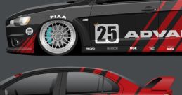 Mitsubishi Evolution Racecar Library The of a Mitsubishi Evolution high performance car exhaust roaring to life is truly