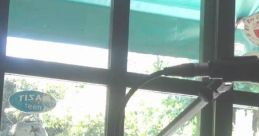 Microphone setup by a window at Refugio Mental, overlooking a serene garden, perfect for creative sessions.