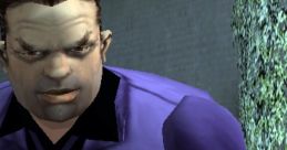 Toni Cipriani, the iconic mobster, sits at a table in a stylish purple suit, exuding power and authority.