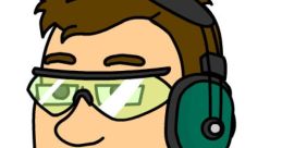 Cartoon character Miguel (español mexicano) wearing headphones and stylish sunglasses, featuring a red striped shirt.