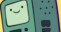 BMO character with colorful design, showcasing iconic voice lines and playful personality in a fun, cartoonish style.