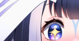 Close-up of a character with sparkling eyes, showcasing Shylily's enchanting design and playful expression.