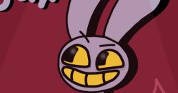 Jax from The Amazing Digital Circus, a playful cartoon character with a vibrant design and animated expression.