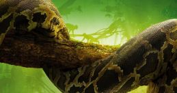 Kaa the Snake from Disney's The Jungle Book mesmerizes Mowgli in a lush jungle setting, showcasing their iconic connection.