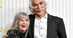 Sam Elliott and a smiling companion pose together at the SAG Awards, showcasing elegance and joy at the event.