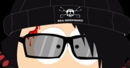 Quandale Dingle fan art featuring a character with sunglasses, a beanie, and a stylized outfit, showcasing a unique style.