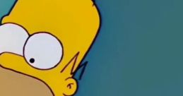 Homero Simpson en un fondo colorido, característico del clásico estilo animado en Español Latino.