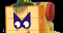 Numberblock Twenty One smiles while wearing a hat, showcasing the character's playful and adventurous spirit.