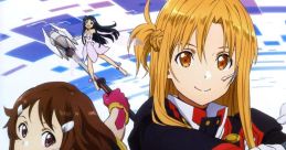 Asuna and Kirito wield swords in an action-packed scene inspired by Sword Art Online, showcasing bravery and friendship.
