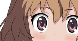 Taiga Aisaka with expressive eyes, featuring her signature hairstyle and school uniform look, capturing her iconic character.