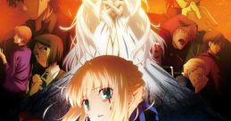 Fate/Zero characters face cosmic uncertainty; Saber emerges, glimmering amidst epic battles and emotional turmoil.