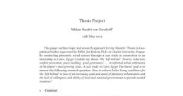 THESIS PROJECT