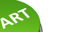Green start button symbolizing the beginning of projects or initiatives, representing activation and A+start connectivity.
