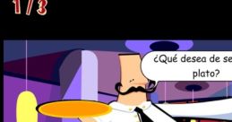 Cartoon waiter in a restaurant asks, "¿Qué desea de ser plato?" featuring Doki by Iván Filio in Latin American Spanish.
