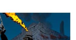 PeirceGT character with a flaming weapon in a stylized environment, featuring a stone wall and dramatic colors.