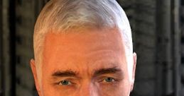 Portrait of Wallace Breen from Half-Life 2, featuring distinct facial features and a serious expression.