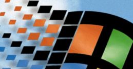 Windows 95 logo with iconic colors and graphic design, representing retro technology and nostalgic computing experiences.
