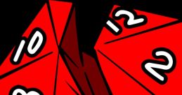 Red polyhedral dice displaying numbers for tabletop gaming enthusiasts and fans of Arenas de Acero.