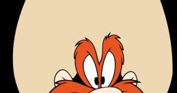 Yosemite Sam, the iconic Looney Tunes character, with a big red mustache and cowboy attire, inviting with open arms.