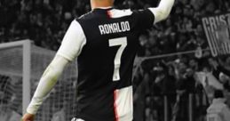 Ronaldo celebrating a goal, raising his fist in excitement. Happy birthday, rbnsuarez! You're the best!