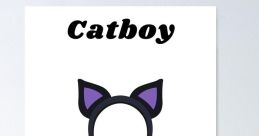 Stylish "Catboy Enthusiast" design featuring cat ears and a bow tie, perfect for fans of the catboy aesthetic.
