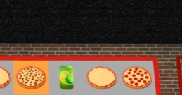 Pizza menu featuring various toppings and bases, highlighting choices for "Work at a Pizza Place" game.