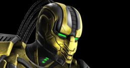 Cyraxx, a sleek robotic character with a striking yellow and black design, showcases impressive strength and futuristic features.