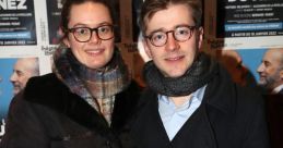 Eléonore Miny with a companion at the premiere of "Par le bout du nez," showcasing French theatre culture.