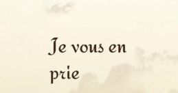 Mais je vous en prie monsieur