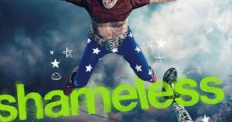 Dynamic cast of 'Shameless' in vibrant, chaotic scene showcasing their wild energy and unique personalities.