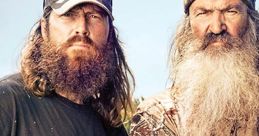 Bearded men in camouflage attire showcasing Duck Dynasty's rugged outdoor lifestyle and hunting spirit.