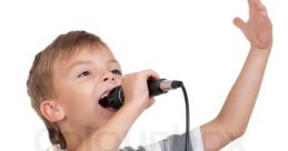 The boy with a mic