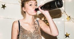 Girl Drops Champagne