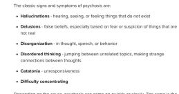 PSYCHOSIS SHT