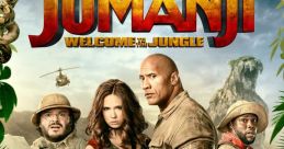 Four adventurers gear up in the jungle, ready for action in Jumanji: Welcome to the Jungle, embracing the thrill of the game.