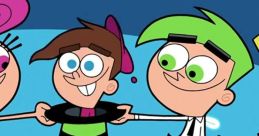 Timmy Turner and his fairy godparents create magic in a whimsical scene filled with fun and laughter.