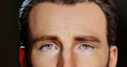 Realistic digital portrait of a man with a beard, showcasing detailed facial features and soft lighting effects.