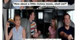 Character expressions during a humorous moment with the "Friends" theme song, highlighting a comedic misunderstanding.