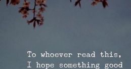 When something good happenssss When something good happenssss, there is a symphony of joyful that fill the air. From the