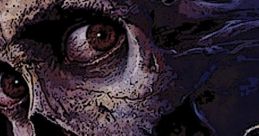 Eerie illustration featuring a menacing skull with a character, evoking the horror of "Evil Dead" and its supernatural themes.