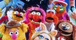 Classic Muppets ensemble featuring Kermit, Miss Piggy, and more, celebrating the joy of "The Muppet Show" characters.
