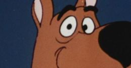 Close-up of Scooby-Doo, the beloved Great Dane, with a cheerful expression, ready for another mystery-solving adventure.