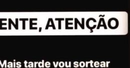 Já já vou sortear