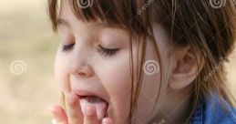 Licking hand