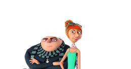 Gru, Lucy, and the Minions celebrate family fun in Despicable Me 3 with cheerful characters and vibrant outfits.